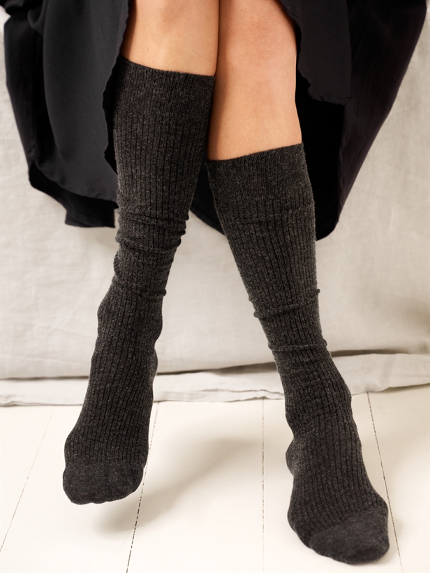 Moshi Moshi Mind Woollie Socks Charcoal Melange